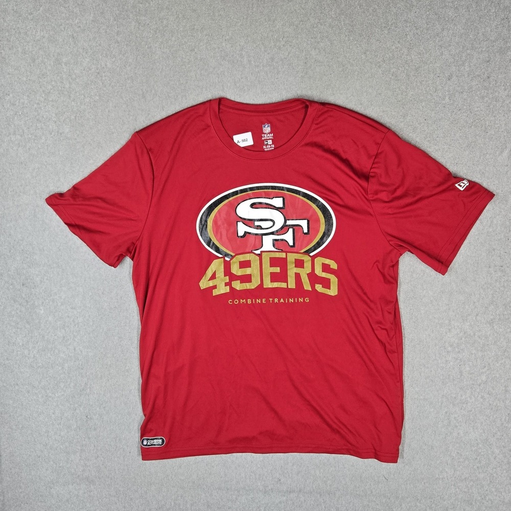 San Francisco 49ers Men Shirt XL Red New Era Graphic Team Logo Activewear